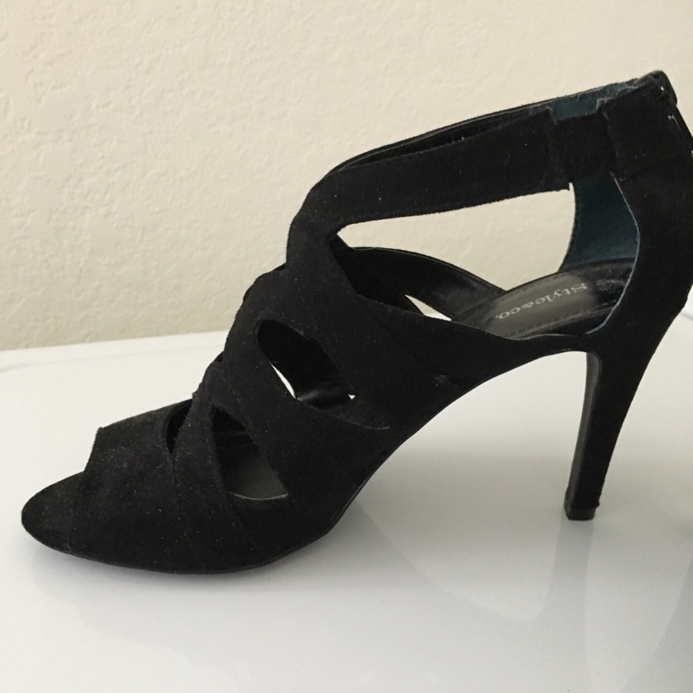 Style & Co. Black Suede Heels